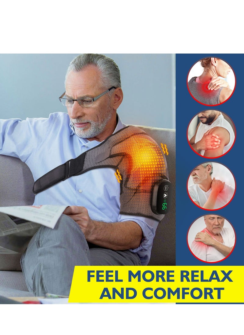 MissTiara Heating massage shoulder pad, physical therapy massager, intelligent wireless adjustable temperature  - Image 3