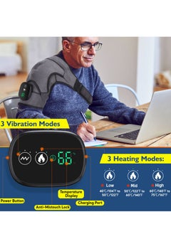 MissTiara Heating massage shoulder pad, physical therapy massager, intelligent wireless adjustable temperature  - Image 5