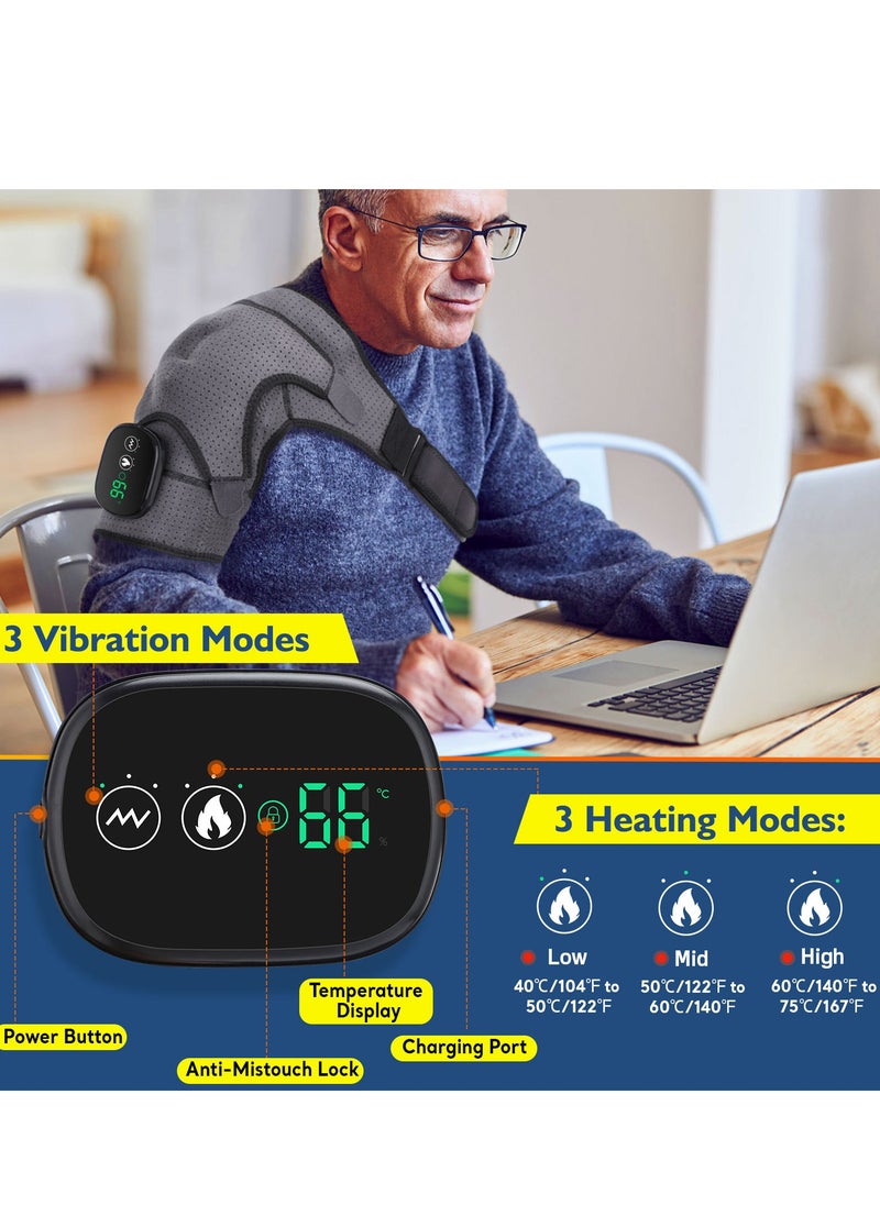 MissTiara Heating massage shoulder pad, physical therapy massager, intelligent wireless adjustable temperature  - Image 5