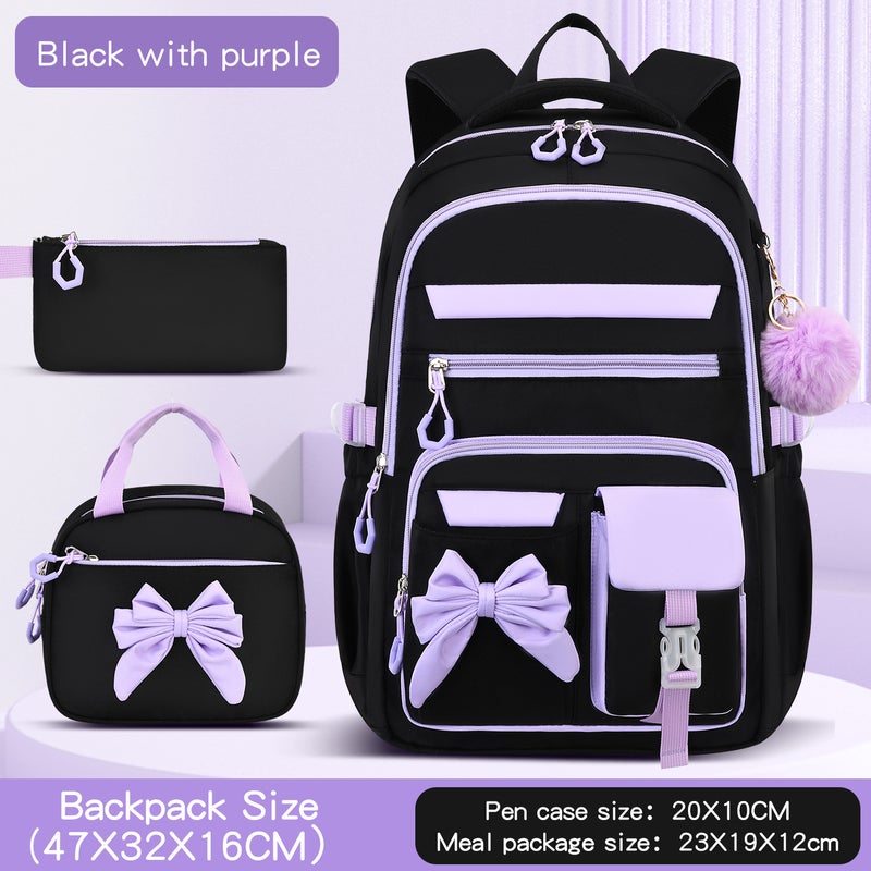 Waterproof Oxford School Backpack for Girls - Image 1