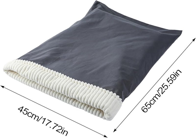 سرير نفق القط الرمادي ناعم من الفرو دافئ عش الكهف الدافئ مخبأ مريح للقطط المنزلية - Image 5