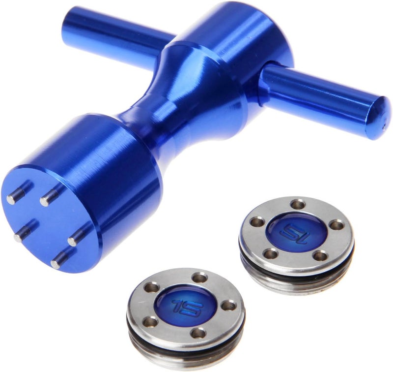 MUXSAM 2Pcs Golf Putter Blue Weights & Blue Wrench Tool Kit,(5g/10g/15g/20g/25g) for Titleist Scotty Cameron Putters - Image 2