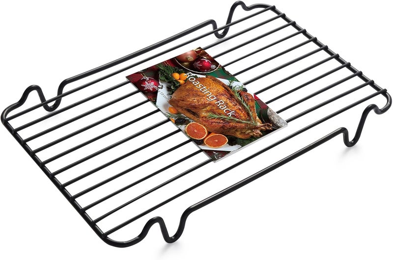 GESTONE Roasting Rack,Heavy Duty Turkey Rack Insert for Roasting Pan,Fit for Oven Cooking(12"x 7.5") - Image 1