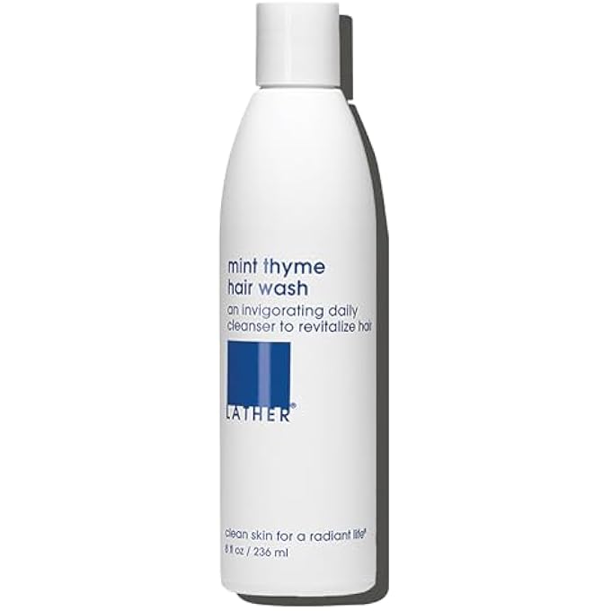 LATHER MINT THYME HAIR WASH, 240ML BOTTLE - Image 1