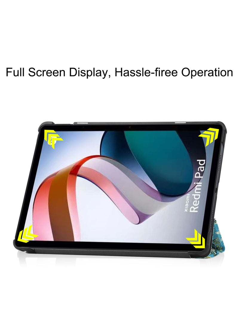 Case For Xiaomi Redmi Pad 10.6 Multi-Viewing Angles All New PU Leather Smart Cover with Auto Sleep Wake Feature Slim Flip Shell Case for Xiaomi Redmi Pad 10.6 (eye) - Image 4