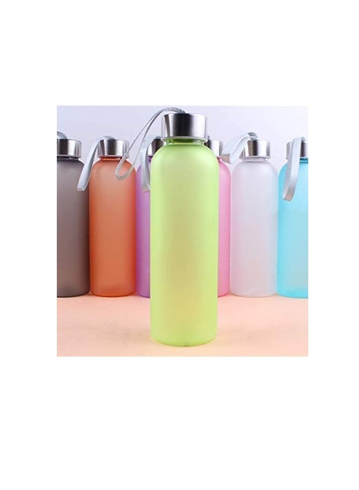 Spaceshoop 500ml BPA Free Plastic Water Bottle with Silver Lid Leakproof Water Bottle for Travel, Fitness, Outdoor Sports, Home, School, Gym, Yoga - Image 3