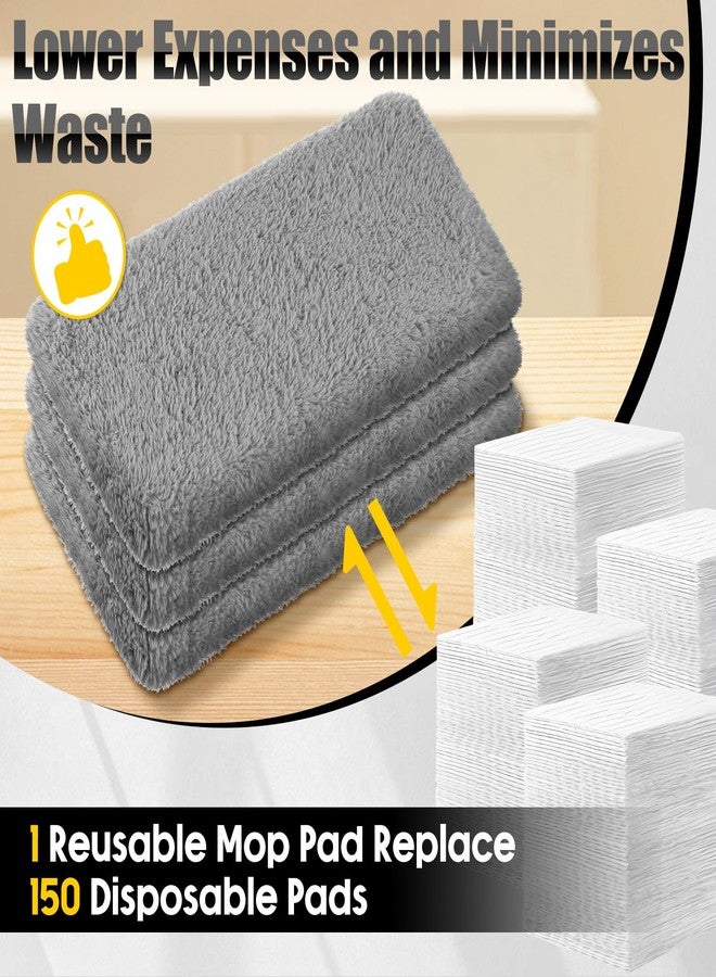 Teecyhooo 18 Pcs Reusable Microfiber Mop Pads Compatible with Swiffer Sweeper Mop and 2 Mesh Laundry Bag Washable Replacement Dry Wet Pads Refill for Floor Clean (Grey) - Image 3