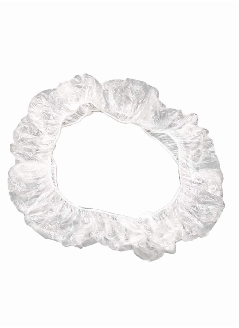 SYOSI - Disposable Steering Wheel Covers, SYOSI 100 Pcs Plastic Elastic Pull Handle Steering Wheel Protective Covers for Car Vehicles (White) - Image 1