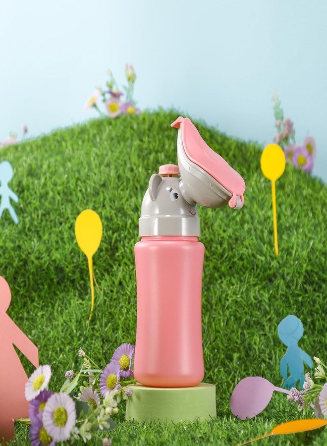 ONEDONE Portable Urinal for Kids 17 OZ Pee Bottle with Clean Brush Travel Urinal for Kids Baby Child Pee Cup for Girls Emergency Toilet for Camping Car Travel and Kid Potty Training (Pink) - Image 4