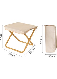 GLITZEN GLITZEN Portable Folding Stool with Pouch Aluminum Alloy Bracket Lightweight Zipper Packed Folding Chair Lightweight Camping Stool for Outdoor Backpacking Travel Hiking Fishing  - Image 2