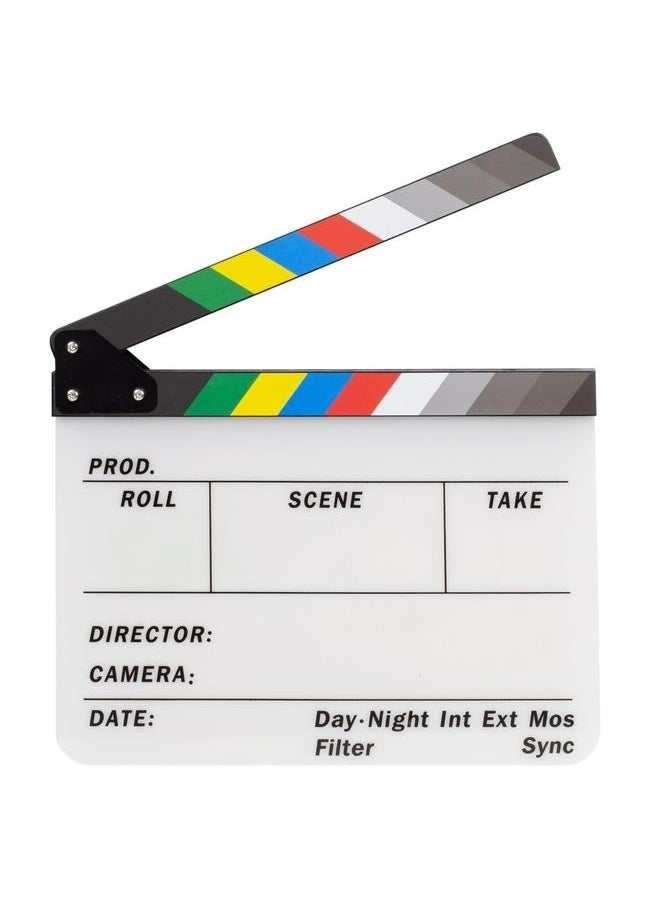 Generic Acrylic Directors Clapboard Film Clapper Board Cut Action Scene Slates, Multicolor  - Image 1