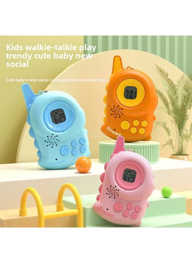 Generic - Walkie-talkie Children's Toy Wireless Telephone Dinosaur Play House Parent-child Interactive Telephone-Color:Pink Dinosaur Pair [battery Version] 600 M Wireless Intercom + Flashlight + Watch - Image 1