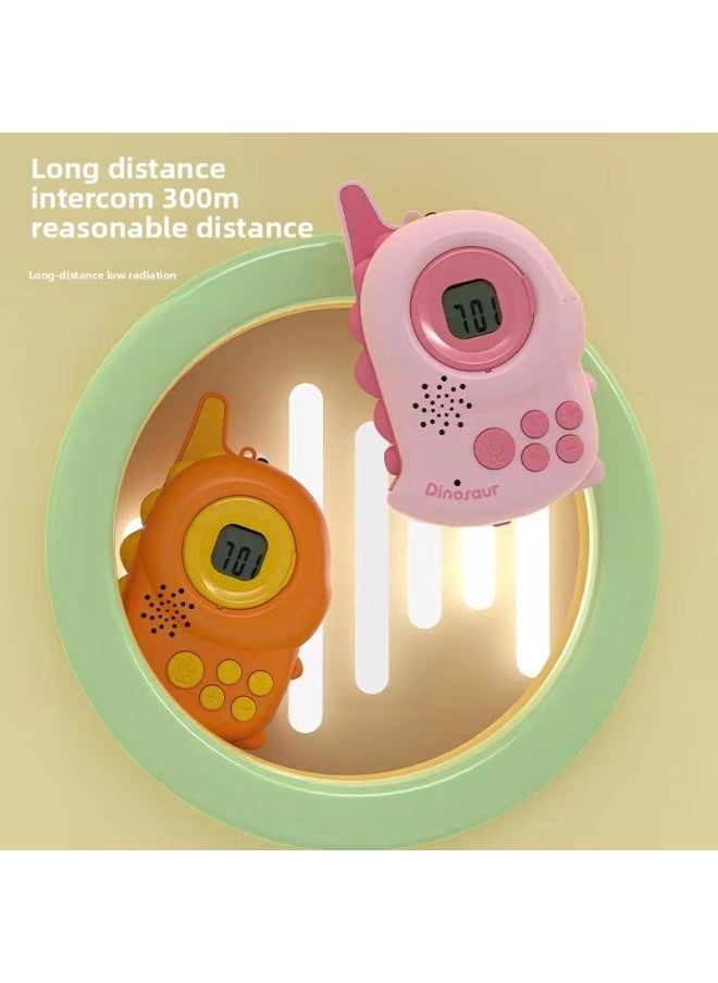 Generic - Walkie-talkie Children's Toy Wireless Telephone Dinosaur Play House Parent-child Interactive Telephone-Color:Pink Dinosaur Pair [battery Version] 600 M Wireless Intercom + Flashlight + Watch - Image 1
