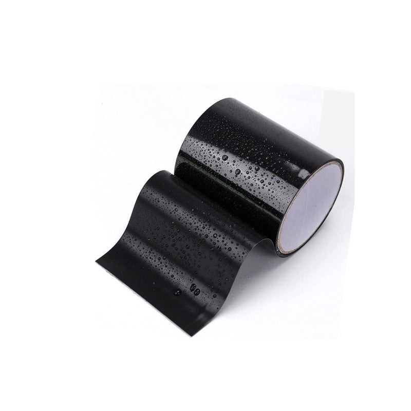 Rubberized Waterproof Tape, Professional Duct Tape for Prevent Leak and Crack, Patch and Seal Tape for Photographers Repairing Holes Cracks Pipes Gaps Roof Crafts (Black Medium 4 x 59) - Image 1