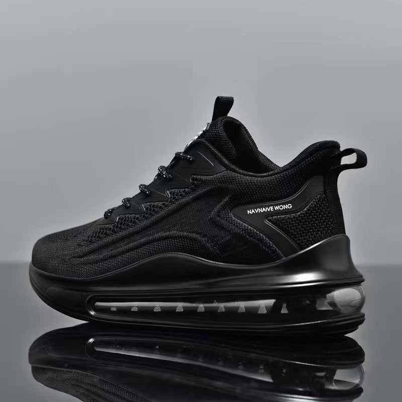 Spring Men's Flyknit Mesh Breathable Running Shoes with Air Cushion - Image 3