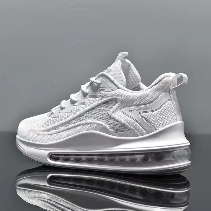 Spring Men's Flyknit Mesh Breathable Running Shoes with Air Cushion - Image 4