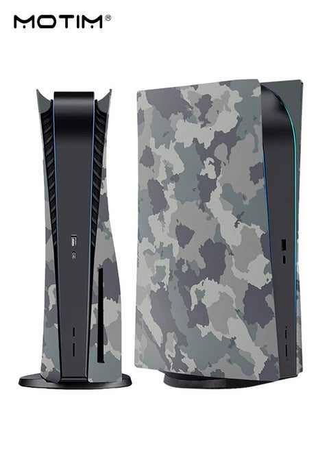 PS5 Console Cover Plates for Disc Edition, Faceplate Hard Shockproof Anti-Scratch Playstation 5 Console Replacement Shell, Protective PS5 Shell with Fan Vents for PS5 Disc Edition