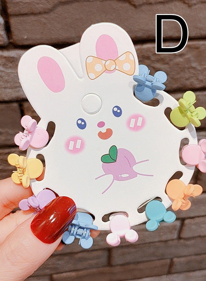 NIBEMINENT Hairpin Gripping Clip Girl Baby Lovely Cute Colour 10PCS/SET Strawberry Crown Star Mickey Mouse Rabbit Daisy Flower - Image 5