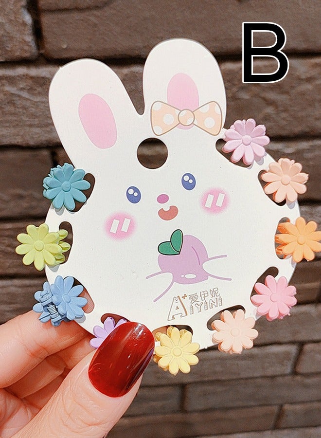 NIBEMINENT Hairpin Gripping Clip Girl Baby Lovely Cute Colour 10PCS/SET Strawberry Crown Star Mickey Mouse Rabbit Daisy Flower - Image 3