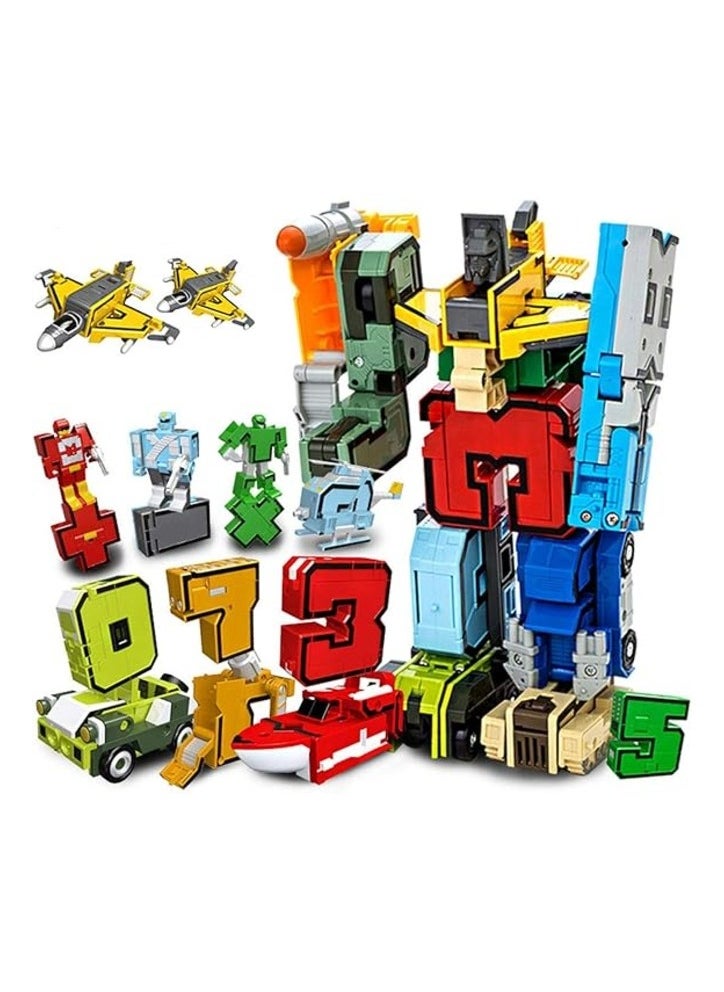 Transform Robot Toy Digital Deformation Team Number Robot Building Blocks Stacking Toy Playset for Kids Early Learning Robot Puzzle Blocks Ideal Gift for Boys  - Image 5