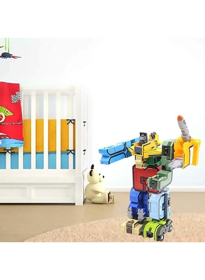 Transform Robot Toy Digital Deformation Team Number Robot Building Blocks Stacking Toy Playset for Kids Early Learning Robot Puzzle Blocks Ideal Gift for Boys  - Image 3