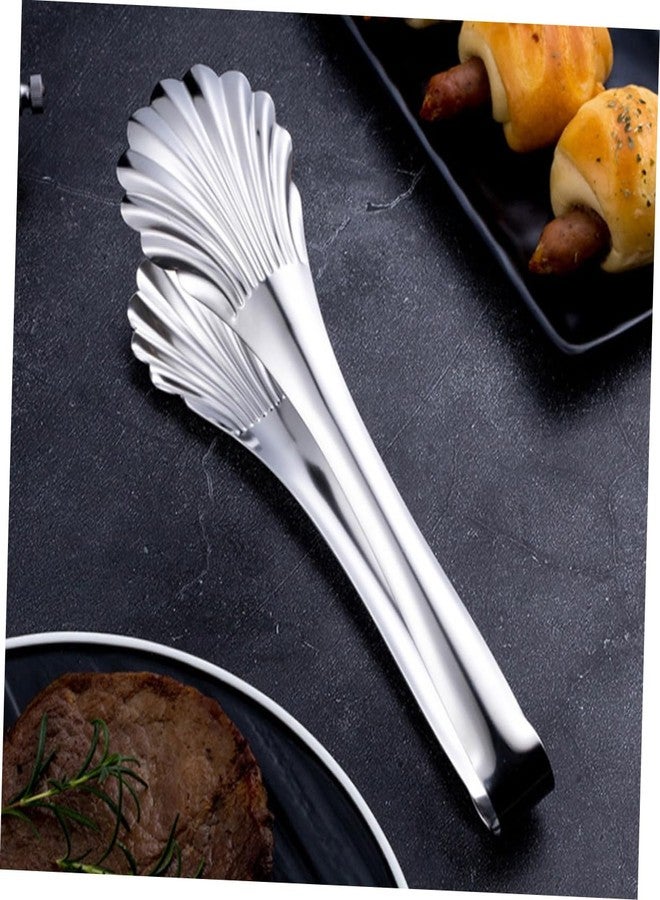 SHOWERORO Stainless Steel Buffet Clips with Non-slip Handle Heat-resistant Bbq Tongs for Serving Vegetables Bread and Seafood Indoor and Outdoor Events - Image 5