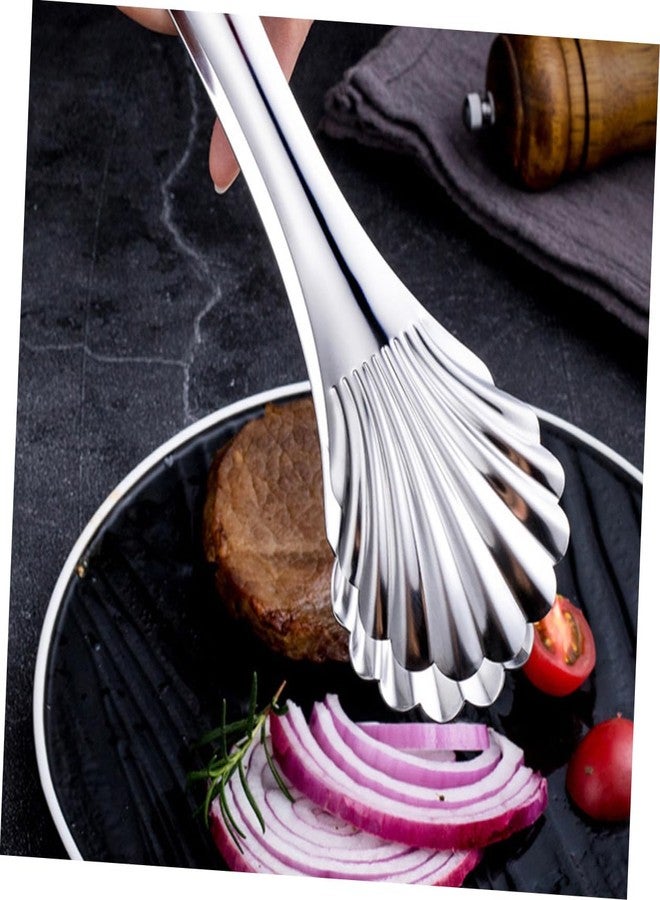 SHOWERORO Stainless Steel Buffet Clips with Non-slip Handle Heat-resistant Bbq Tongs for Serving Vegetables Bread and Seafood Indoor and Outdoor Events - Image 4