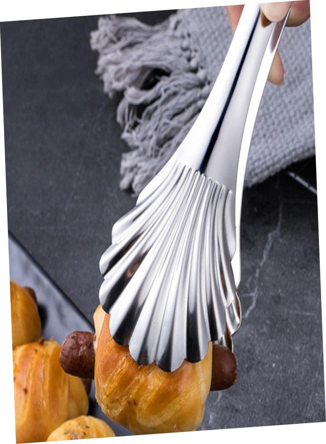 SHOWERORO Stainless Steel Buffet Clips with Non-slip Handle Heat-resistant Bbq Tongs for Serving Vegetables Bread and Seafood Indoor and Outdoor Events - Image 2