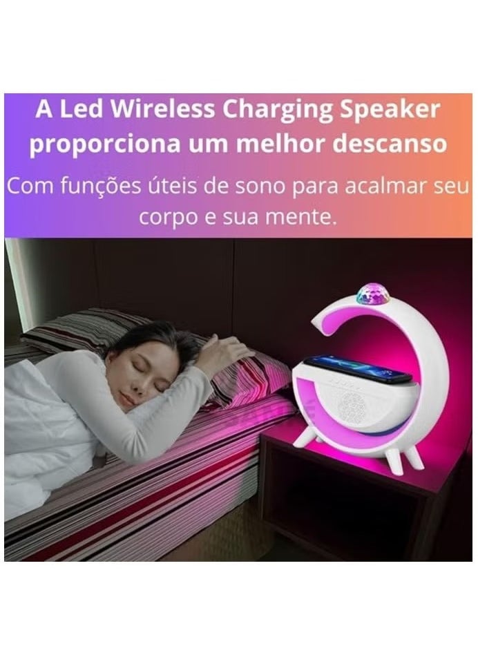 Speaker with Wireless Charger, New Smart LED Light, Home Decoration Bedroom Atmosphere Lamp with Lighting from Above