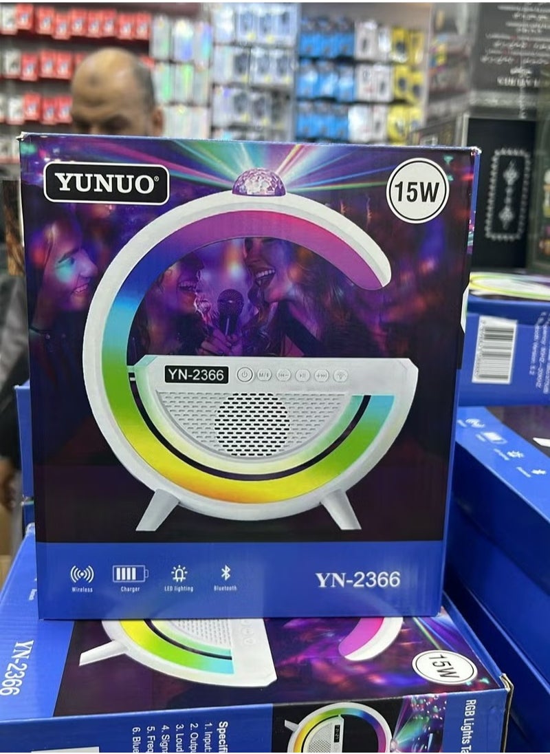 Speaker with Wireless Charger, New Smart LED Light, Home Decoration Bedroom Atmosphere Lamp with Lighting from Above