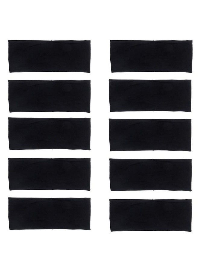 Yeshan Wide Face Mask Headbands For Women With Soft Stretchy Black Bandana Headbands Elastic Yoga Sports Headwrappack Of 10 - Image 4