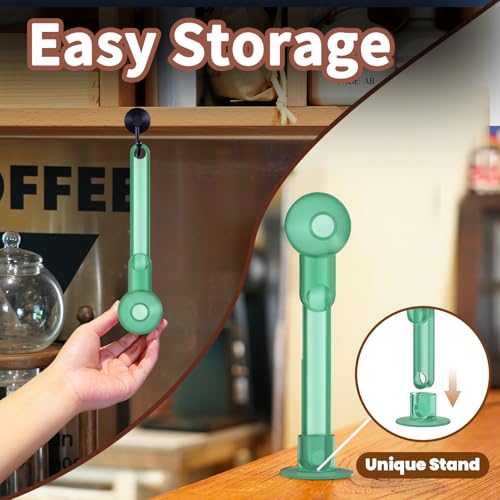 Mudygelay Coffee Scoop with Funnel for Ground Coffee, Protein Powder & Tea, for Reusable K Cup Refiller, 2TBSP Mess-Free, Funnel Design Prevents Spills (Translucent Green, 1-Pack) - Image 4