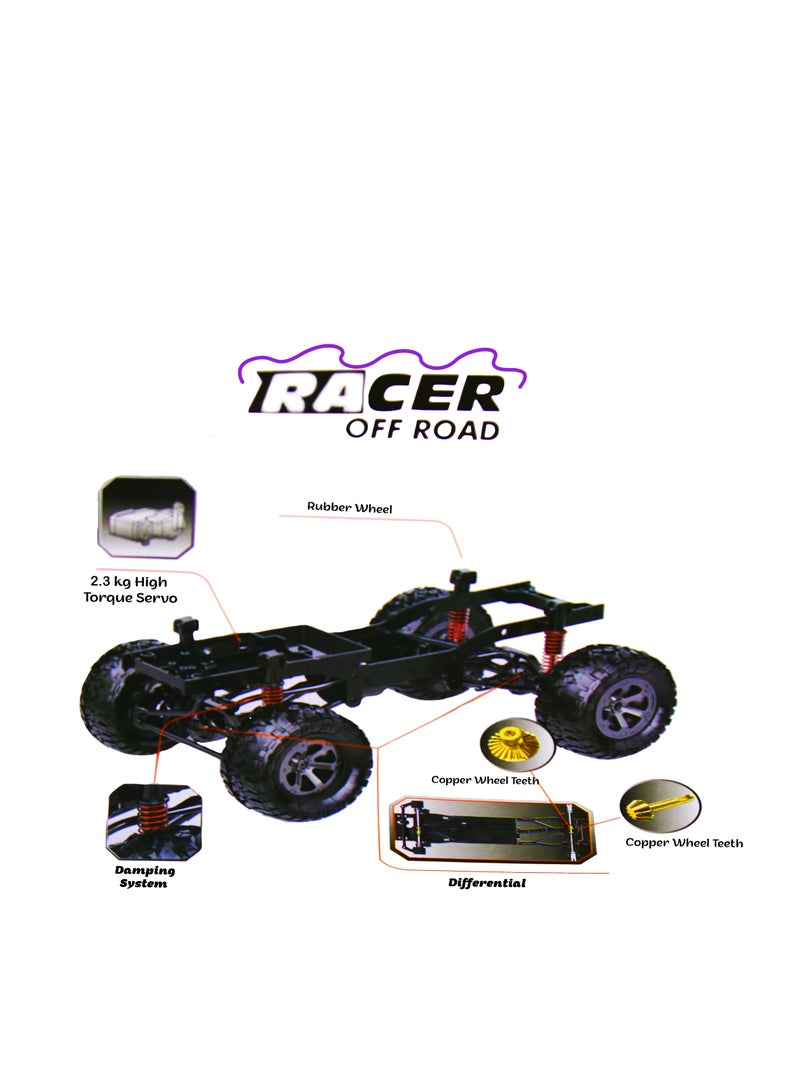 مايتويز Mytoys FY003-5A 2.4g كامل النطاق 4wd تسلق سيارة الحرس ترقية الإضاءة التحكم عن بعد اللعب على الطرق الوعرة جيب - Image 5