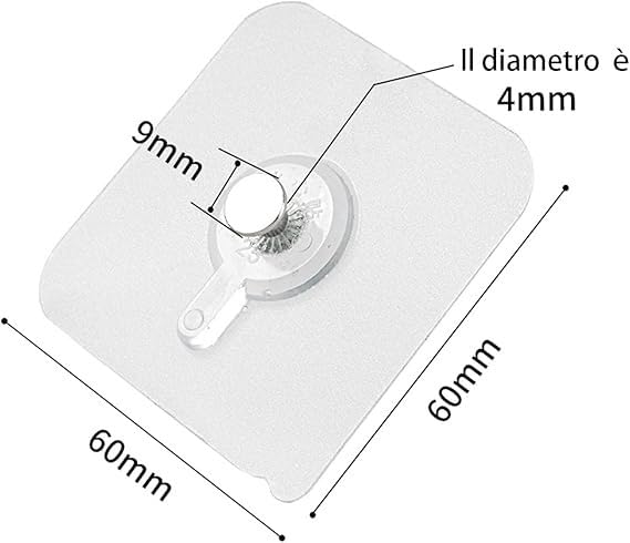 Adhesive Wall Hooks for HangingScrew Wall Hangers Without Nails Transparent Reusable Heavy Duty Adhesive Hooks for Bathroom Kitchen Wall Hooks20 Pack - Image 2