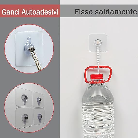 Adhesive Wall Hooks for HangingScrew Wall Hangers Without Nails Transparent Reusable Heavy Duty Adhesive Hooks for Bathroom Kitchen Wall Hooks20 Pack - Image 4