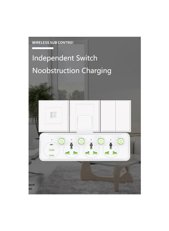 Sky View Power Socket Extension 3 Outlets with Individual Switches and 3 USB Ports - Image 4
