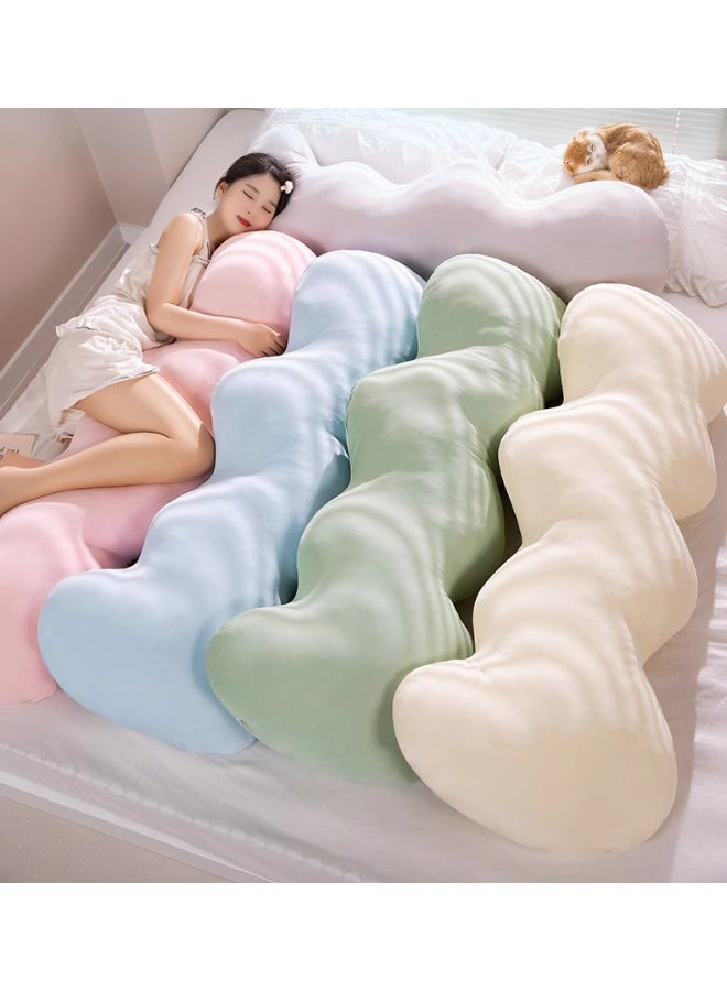 CityRiya-Long Full Body Pillows, Pregnancy Pillow for Sleeping, 130cm Maternity Pillows with Removable Cover, Cooling Long Bed Pillow, Memory Foam Hugging Body Pillow for Pregnancy Women (Grey) - Image 5