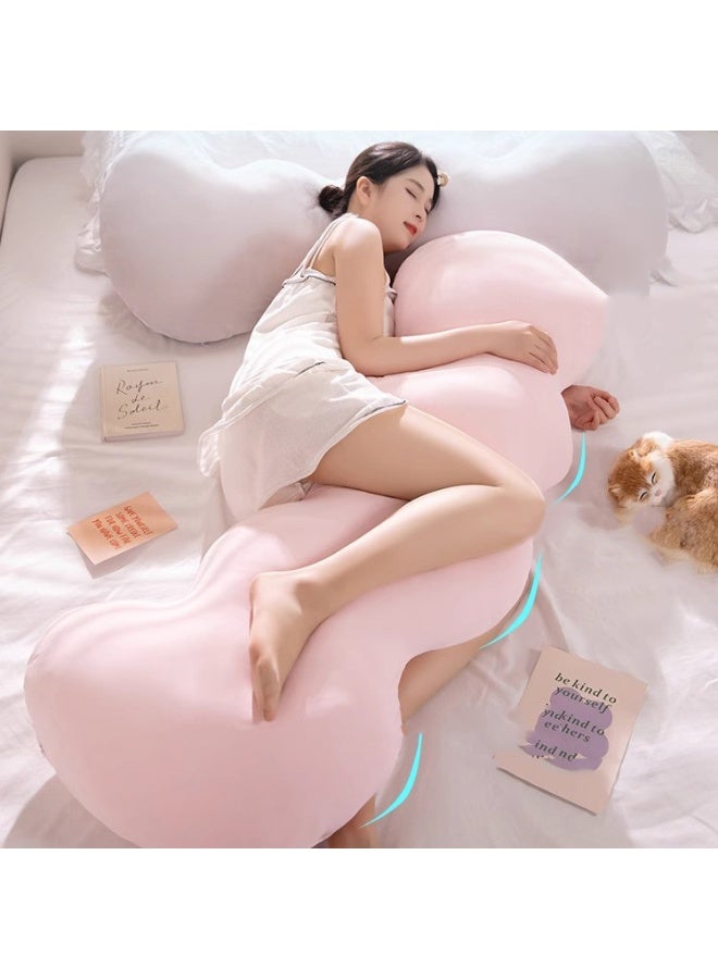 CityRiya-Long Full Body Pillows, Pregnancy Pillow for Sleeping, 130cm Maternity Pillows with Removable Cover, Cooling Long Bed Pillow, Memory Foam Hugging Body Pillow for Pregnancy Women (Grey) - Image 3