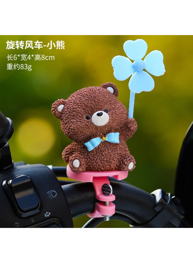 Car Ornaments Cute Cartoon Doll Windmill Electric Car Bicycle High-end Car Summer Decoration Car Decoration