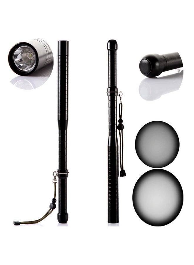 Self-Defence Camping Stick LED Flashlight Black - Image 3