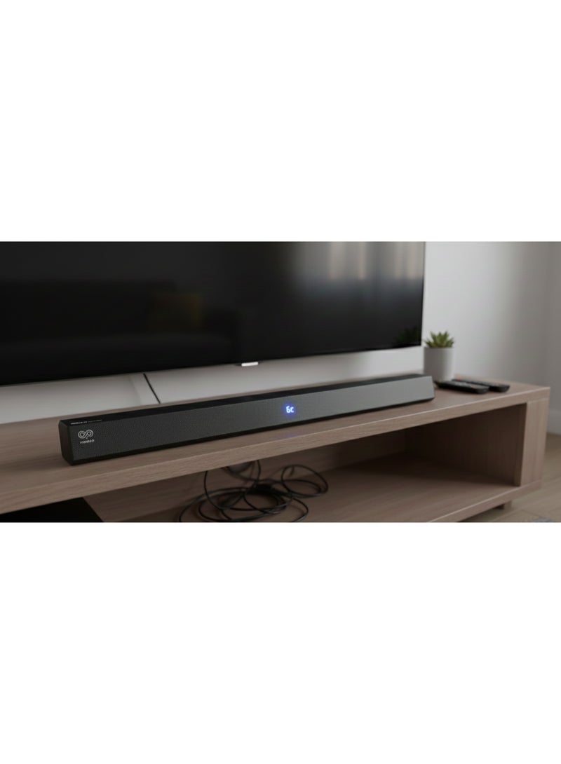 Engage Bar 131 Sound Bar, 60W RMS & 1000W PMPO Powerful Audio Output, 2.0 Channel, AUX, USB, Optical Input, UX Input, Bluetooth 5.3 Connectivity, Black - Image 4