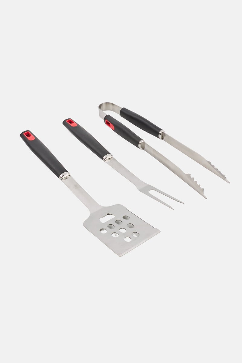 Home Basics 3 Pieces Bbq Utensil Set, Multicolor - Image 2