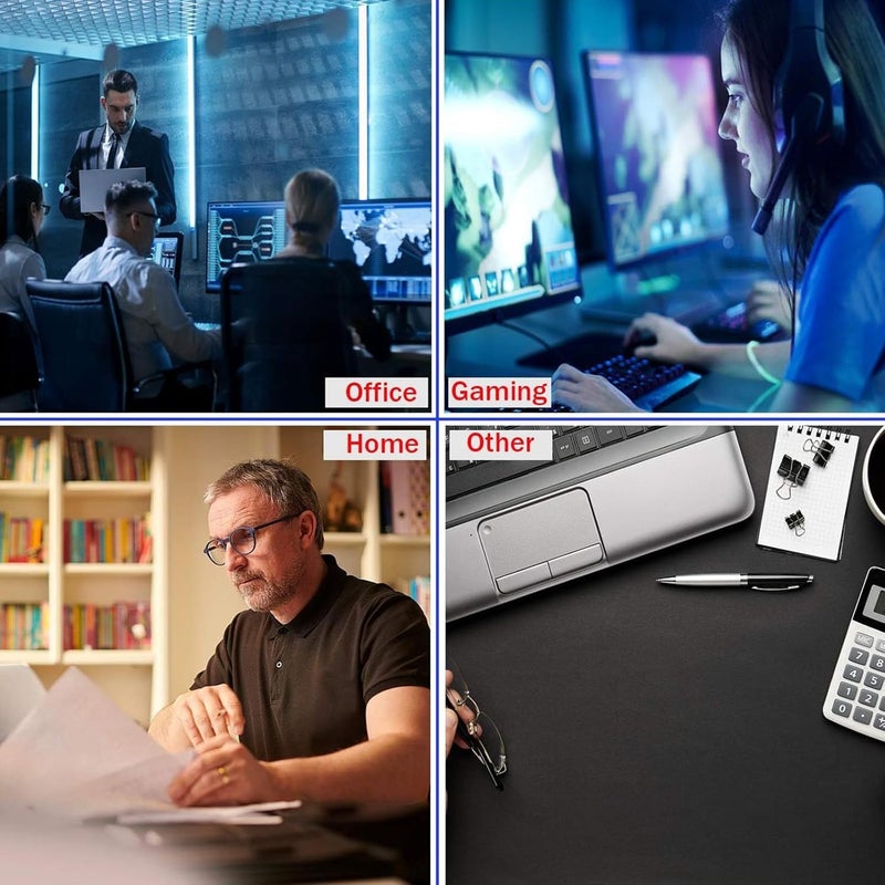 TEDNETGO Large Gaming Mouse Pad, Waterproof Extra Large Big Mouse Pad with Stitched Edge, XXXL Non-Slip Black Computer Long Mousepad for Gamer, Office & Home, Wave Lines - Image 5