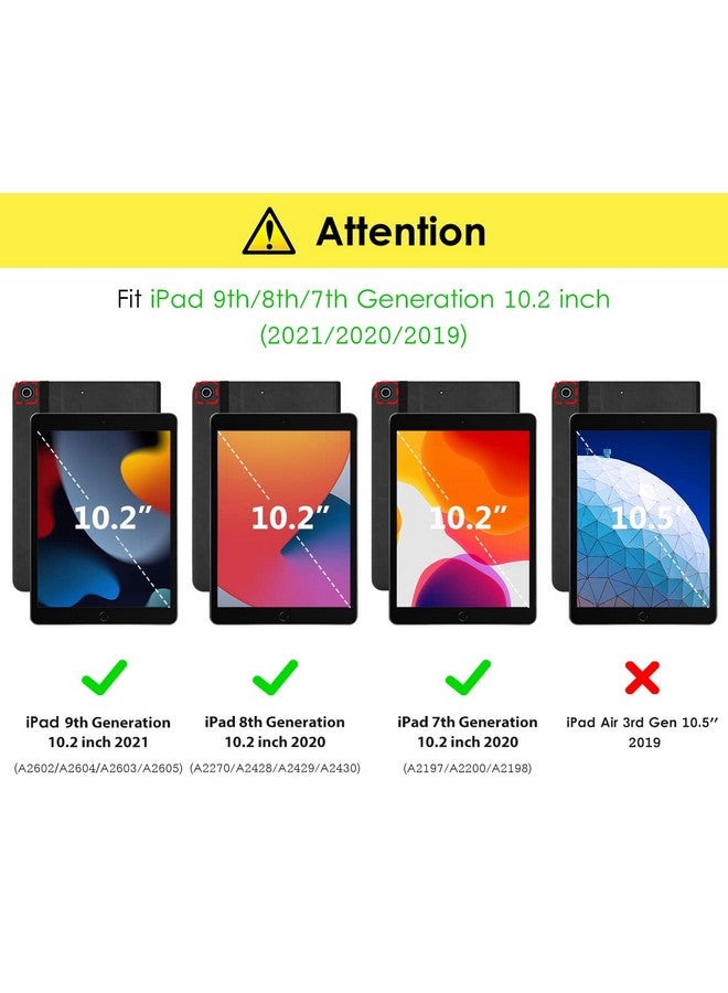 DTTO for iPad 9th/8th/7th Generation 10.2 Inch Case 2021/2020/2019, Premium Leather Business Folio Stand Cover with Apple Pencil Holder - Auto Wake/Sleep and Multiple Viewing Angles, Black - Image 1