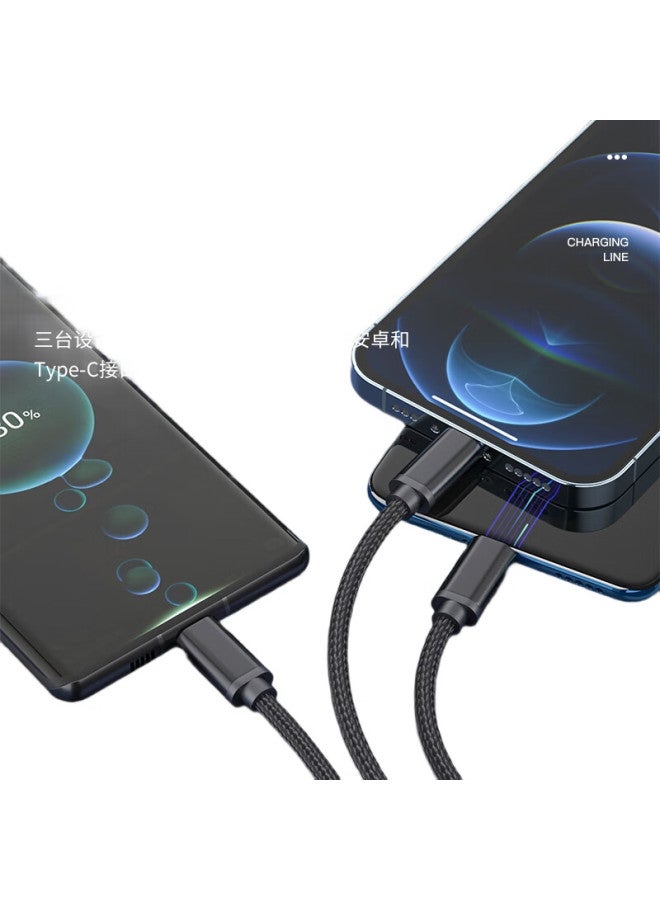 Newmine 3-In/2-To Data Cable, Charging Cable, 20W Apple Fast Charging Cable, Super Fast Charging, Compatible With Apple Iphone/Huawei/Xiaomi/Honor Phones - Image 2