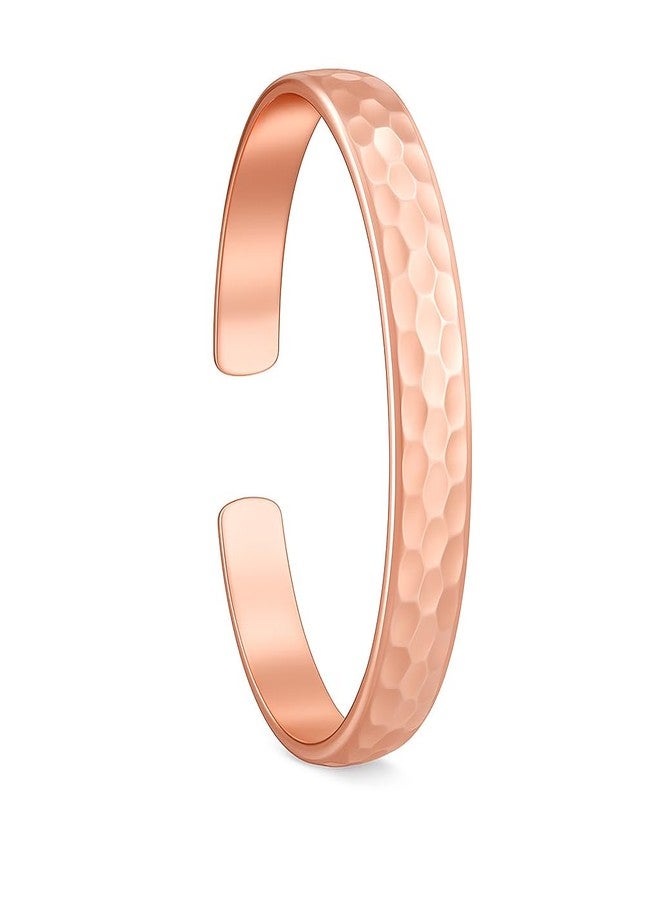 Healing Monk Pure Copper Bracelet for Men & Women - Handmade Uncoated Copper Jewelry Cuff - Adjustable Healing Copper Bracelets for Arthritis - Mens & Womens Copper Cuff Pulsera de Cobre, 6, to 10 - Image 1