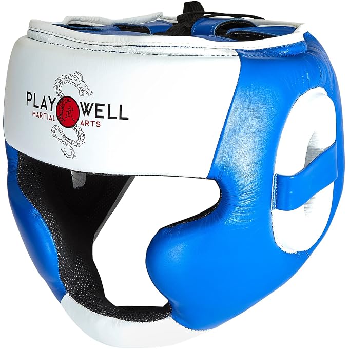 Playwell Premium Range: Pro Muay Thai "K1 Series" Leather Head Guard - Image 3