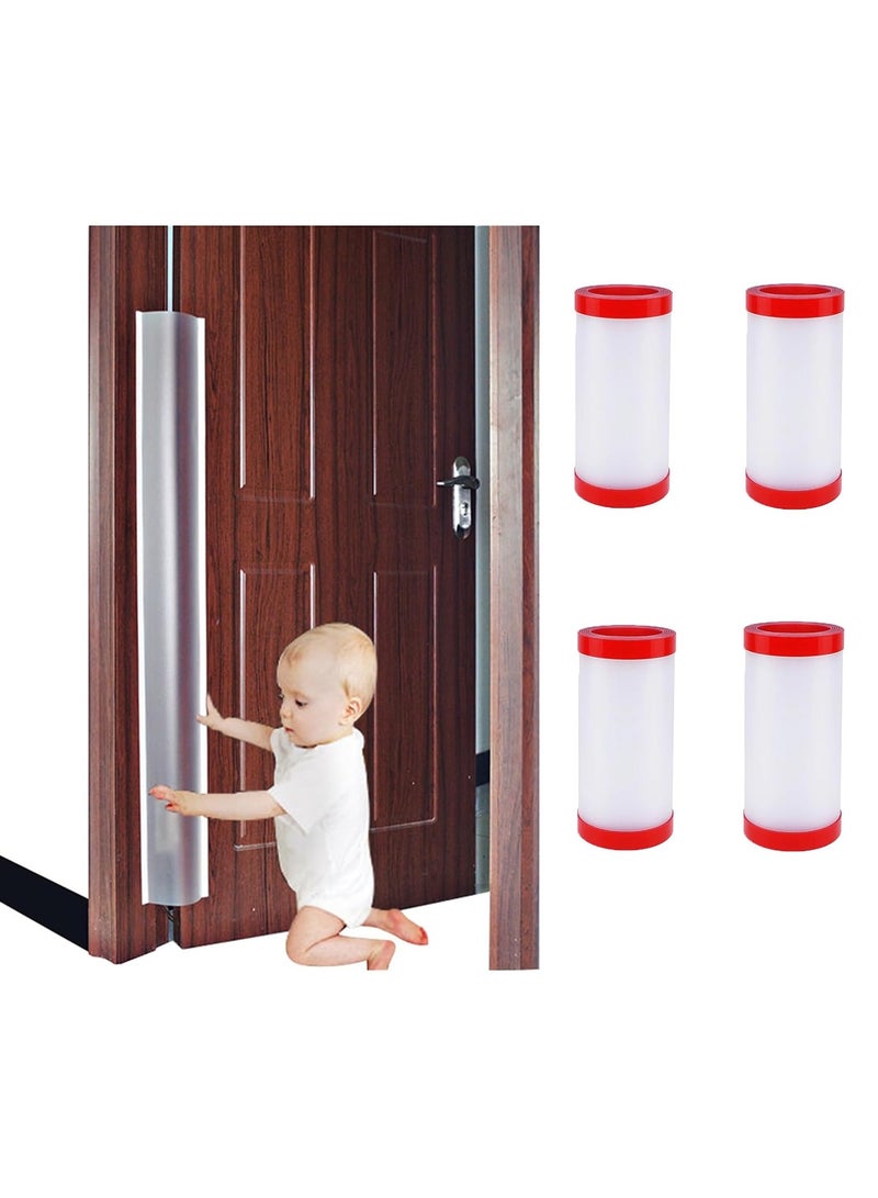 4 PCS Door Jam Shield Finger Pinch Guard for Baby Proofing, Kids, Hinge Cover Pinch Guard for 90 & 180 Degree Doors Frame & Baby Gate. 47.2*6.7in - Image 1