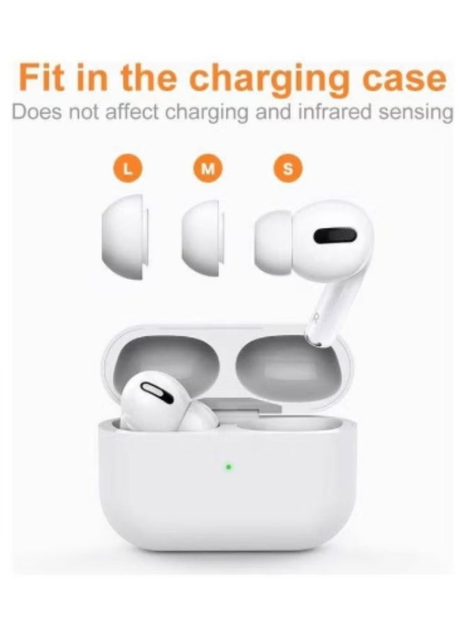 virenia 8-Piece Replacement Ear Tips for AirPods Pro 3 – White – Size M - Image 2