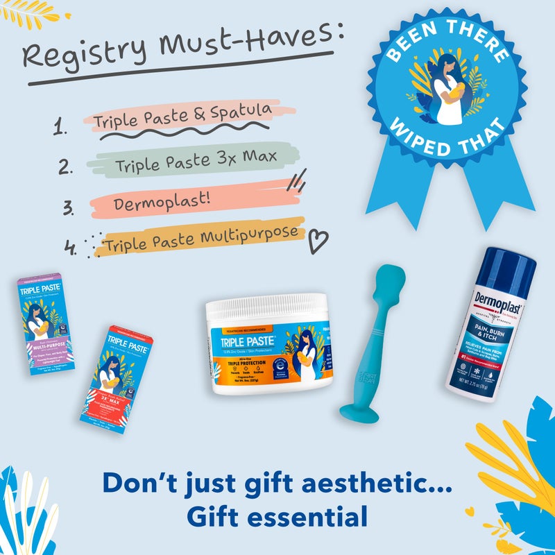 Triple Paste Diaper Rash Cream for Baby & Baby Spatula Bundle - 8 oz Zinc Oxide Ointment and Spatula Treatment, Soothe and Prevent Rash with a Pediatrician-Recommended Hypoallergenic Formula - Image 4
